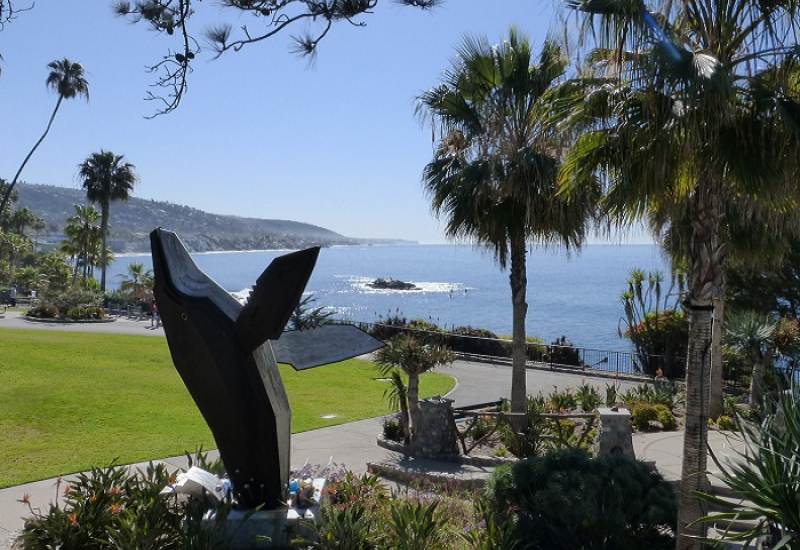 Breaching Whale public art in Heisler Park