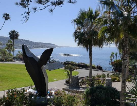 Breaching Whale public art in Heisler Park